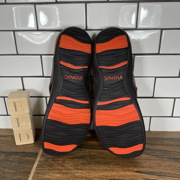 Vionic Floriana Women's Size 9 Shoes Bronze Croc Print Orthaheel Thong Sandals - Picture 7 of 10